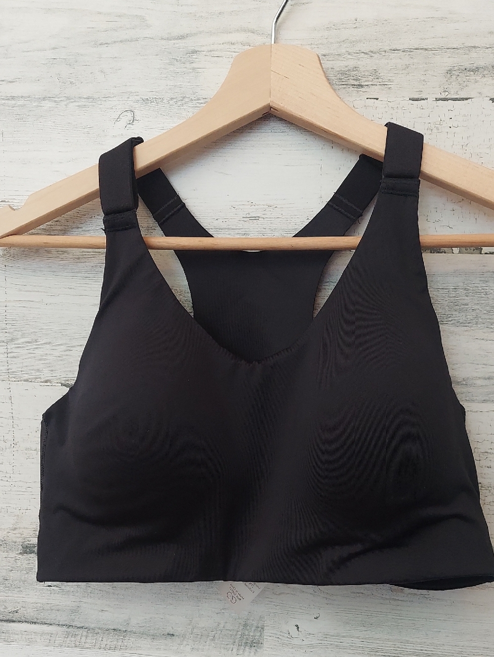 CALIA Sports Bra Racerback Unlined Wire Free Womens L Large Black